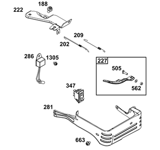 Controls Group Diagram and Parts List for 130G32-0084-H5 100000 - 19Z999 Briggs and Stratton Engine